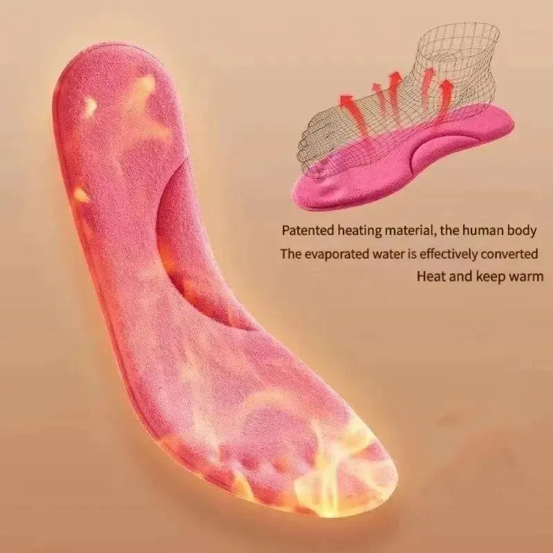 2Pairs Self Heating Insoles Thermostatic Thermal Insole Massage Memory Foam Arch Support Shoe Pad Heated Pads Winter Men Women