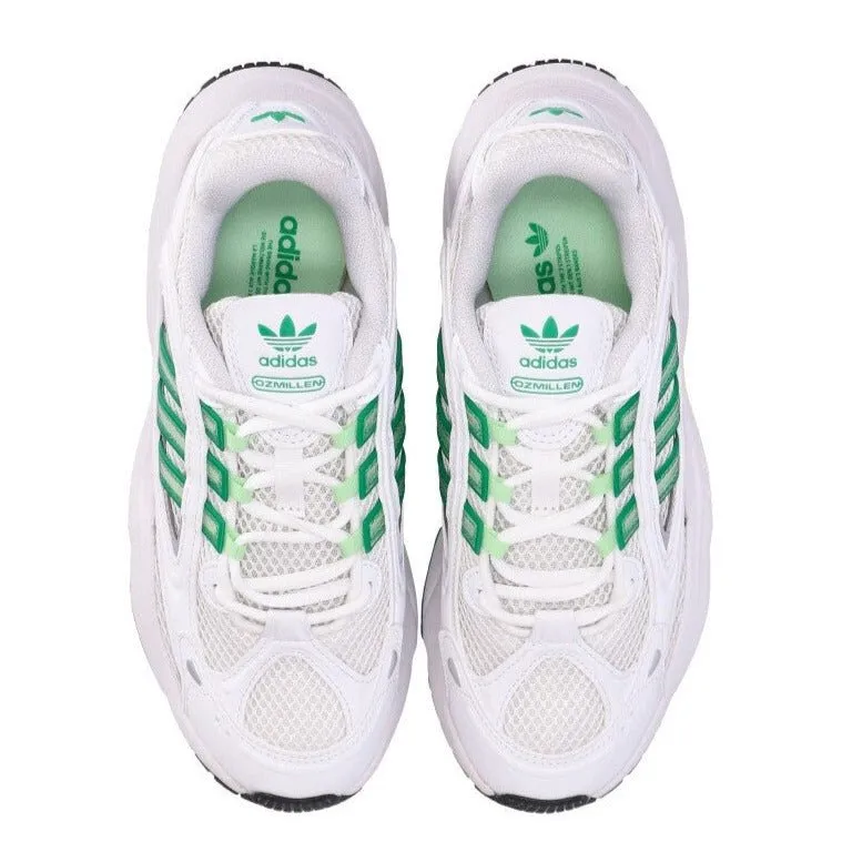 Adidas "Ozmillen W" Women's Sneakers - White/Green - Excluded from the Free Shipping offer.