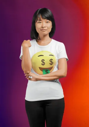 Ambitious Money Face Emoji Tee