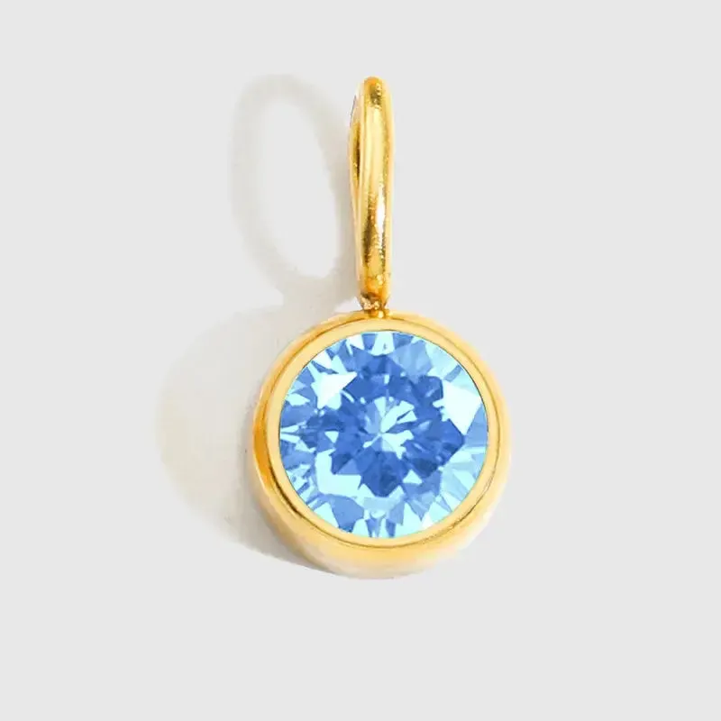 Birthstone Gem Charm For Charm Necklace Pendant