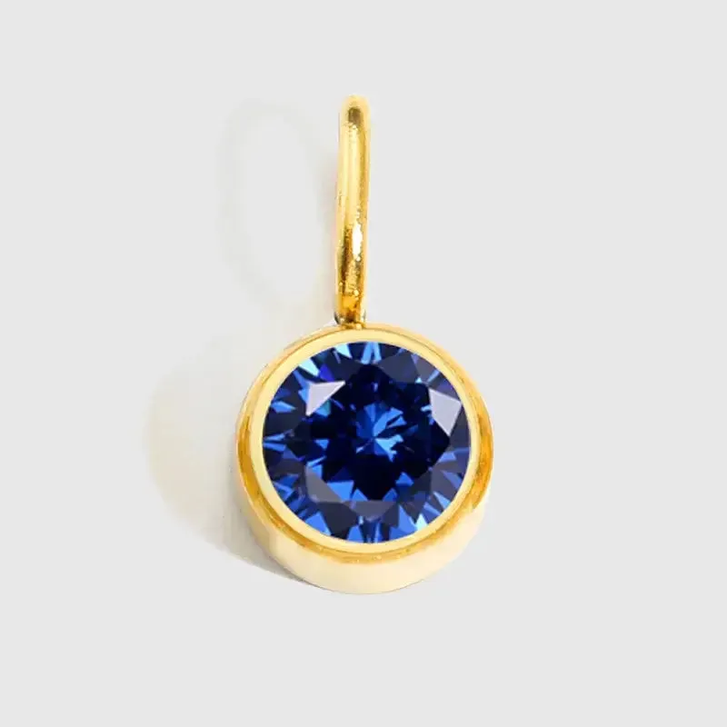 Birthstone Gem Charm For Charm Necklace Pendant