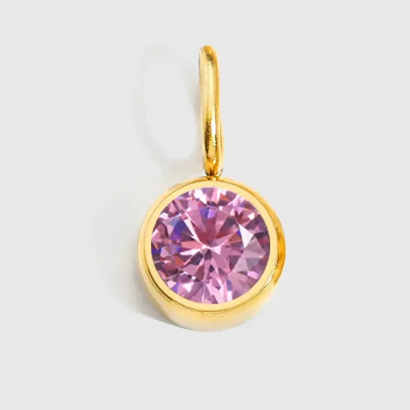 Birthstone Gem Charm For Charm Necklace Pendant