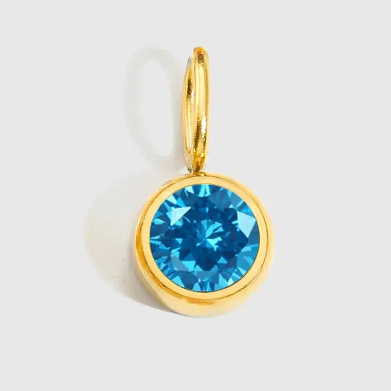 Birthstone Gem Charm For Charm Necklace Pendant