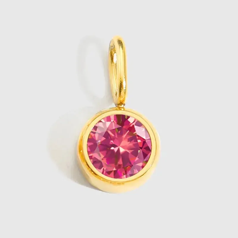 Birthstone Gem Charm For Charm Necklace Pendant