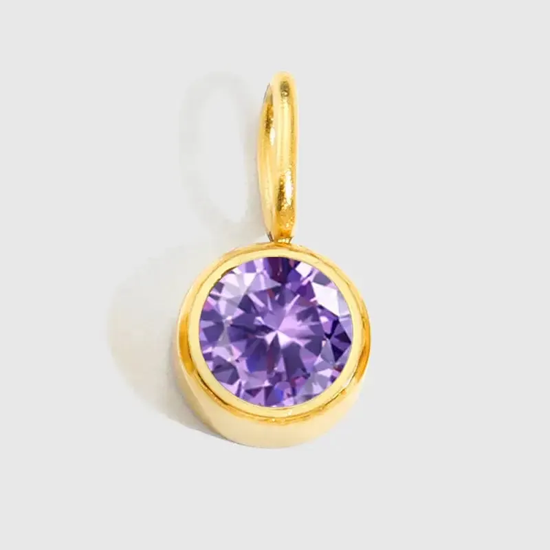 Birthstone Gem Charm For Charm Necklace Pendant