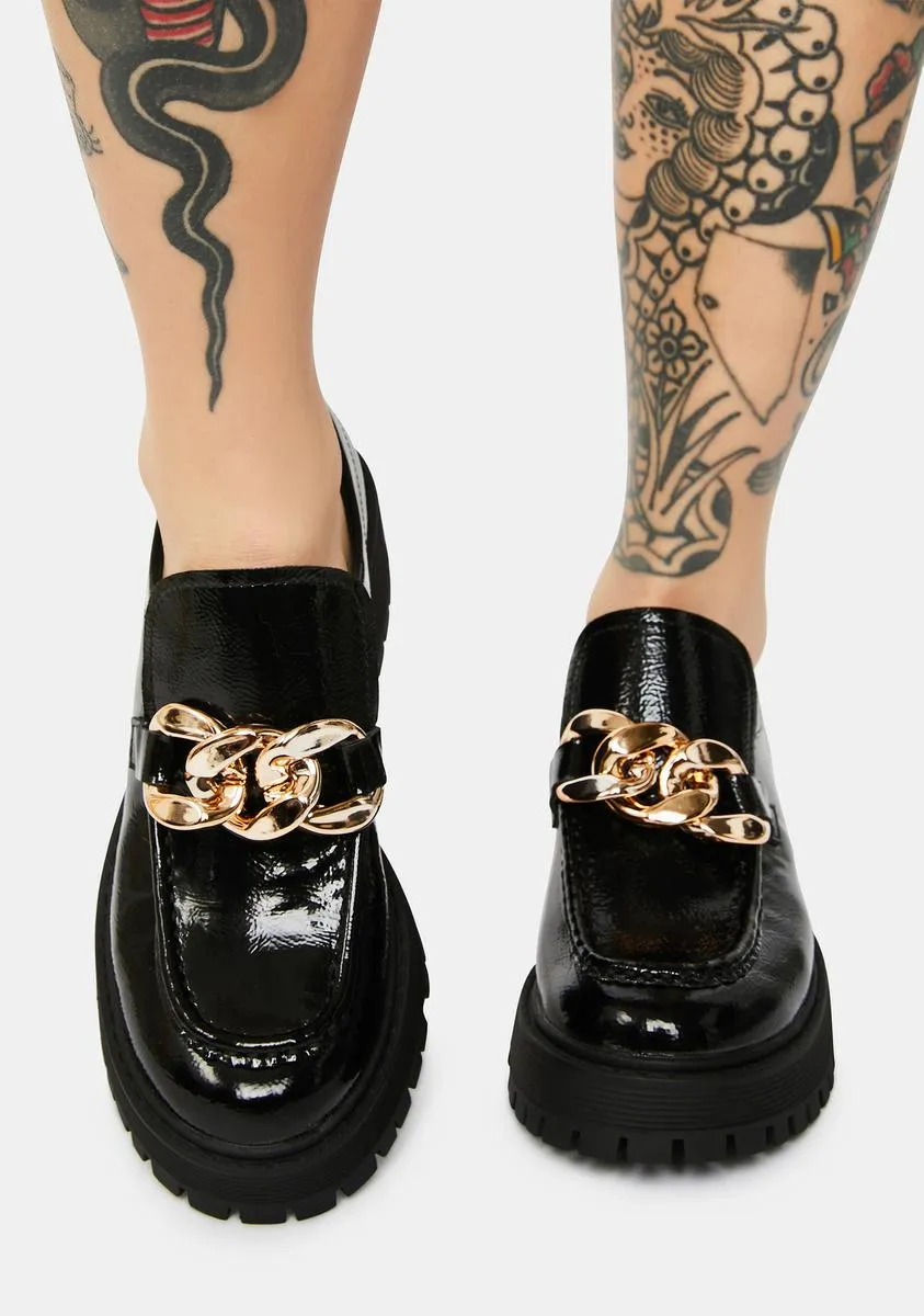 Black Chain Malvern Loafers