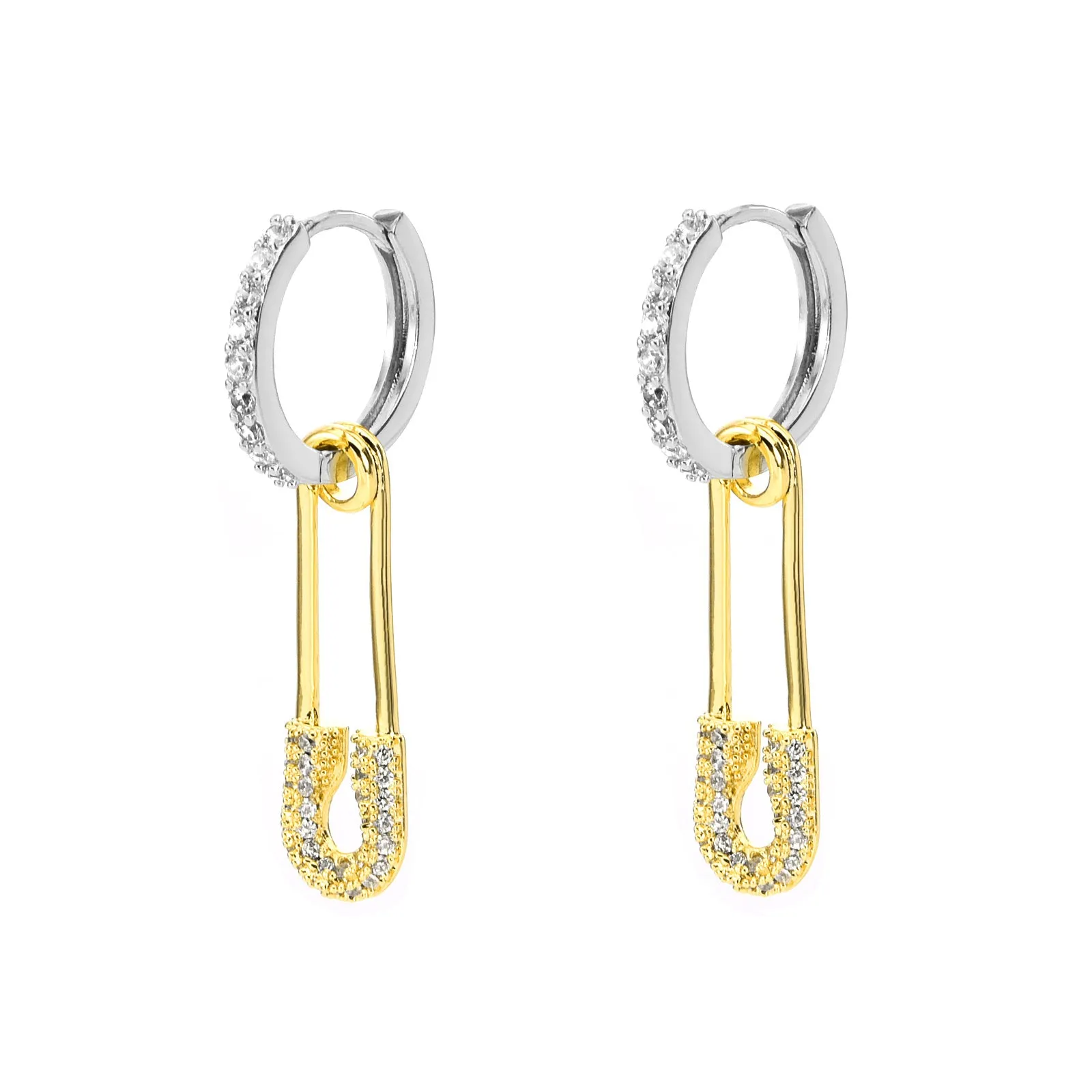 BONBONWHIMS x DAN & ALIX SAFETY PIN CHARM EARRINGS (PAIR)