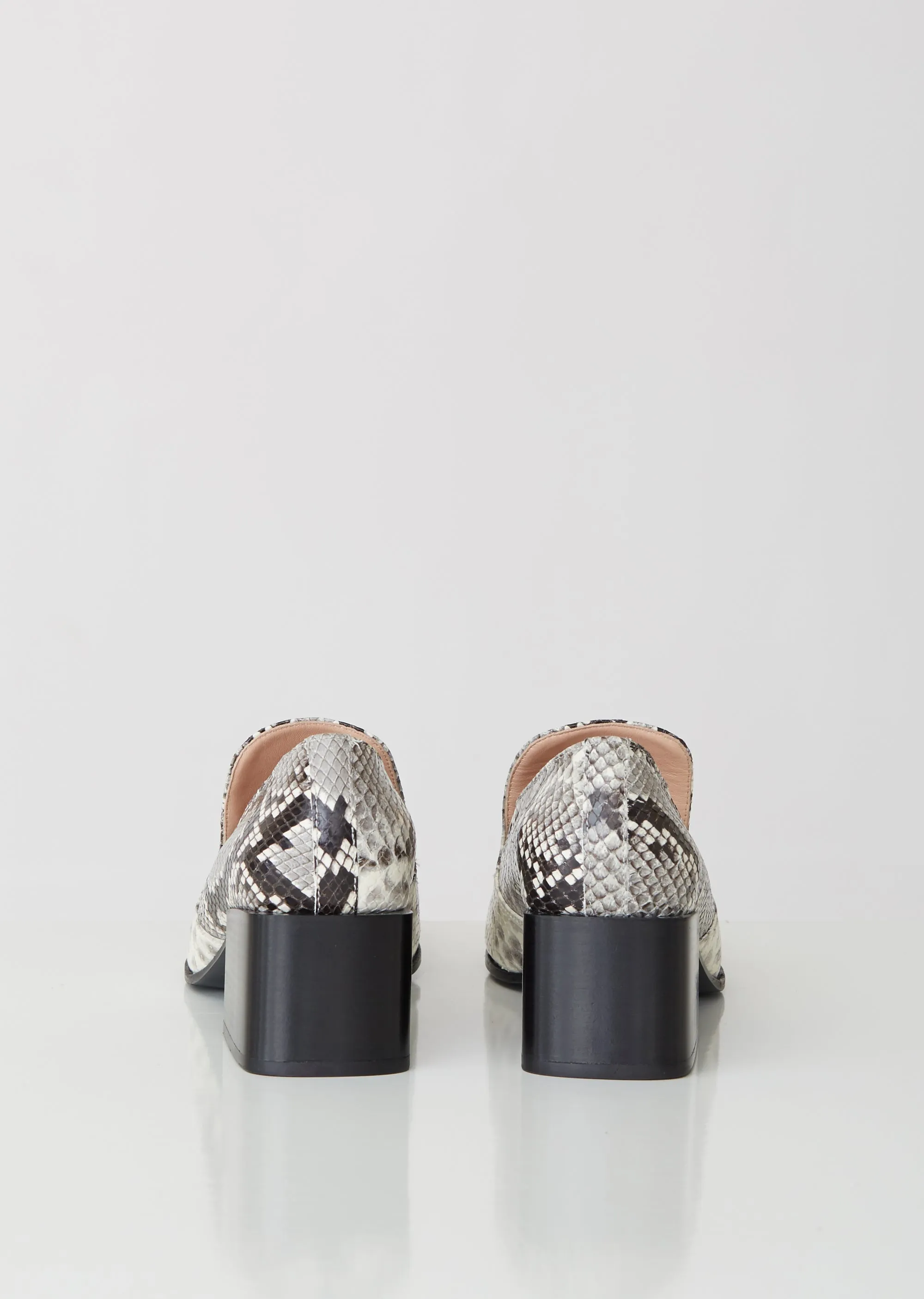 Brigitta Snake Heeled Loafers