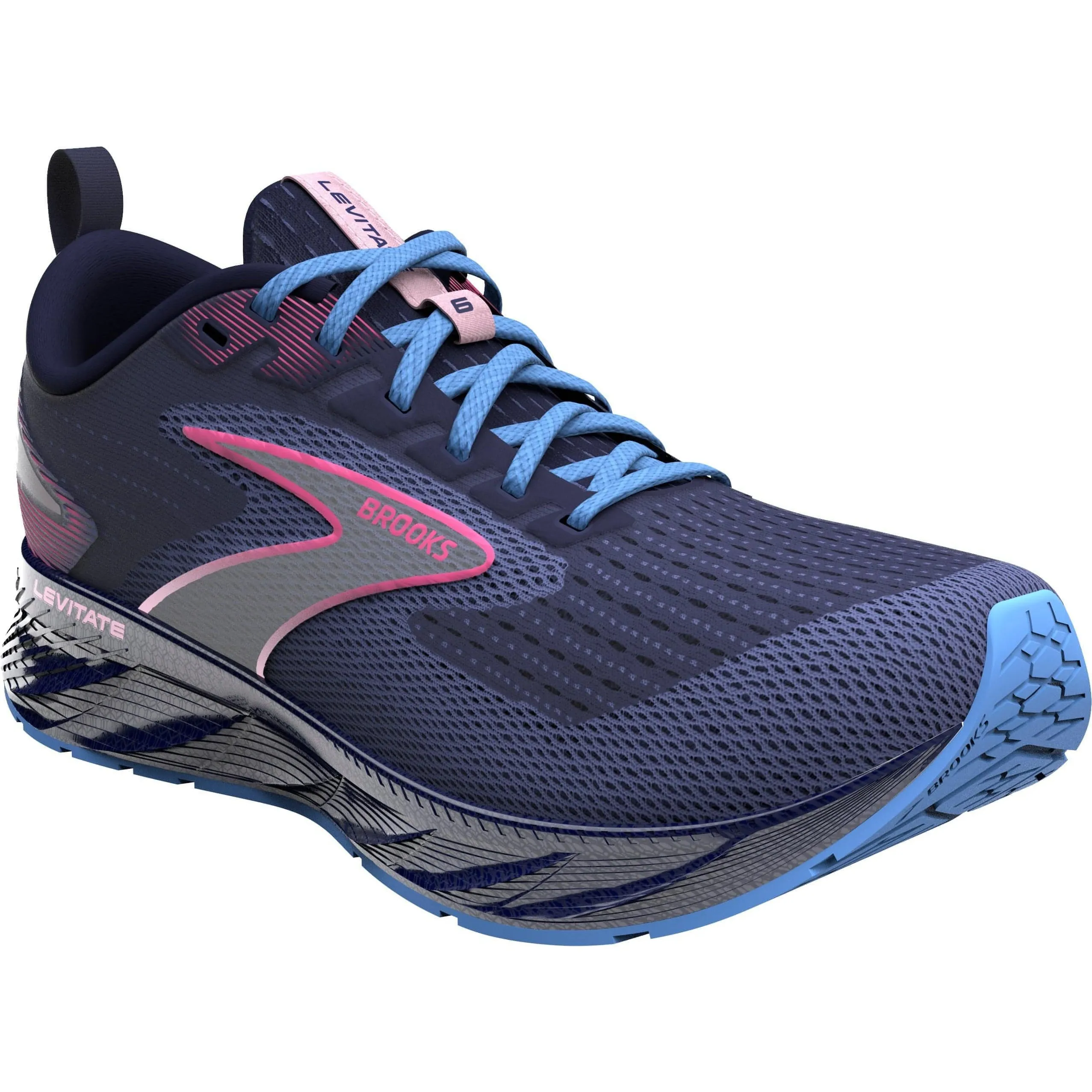 Brooks Levitate 6 Womens Running Shoes - Navy