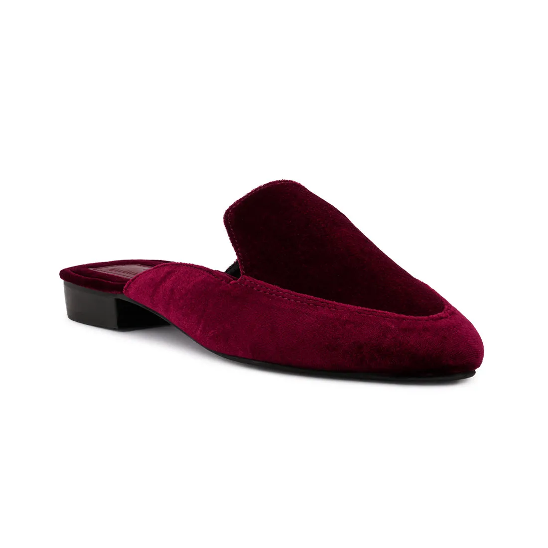 Burgundy Velvet Handcrafted Mules