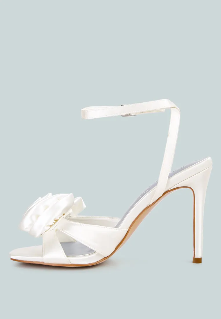 Chaumet Rose Bow Embellished Sandals