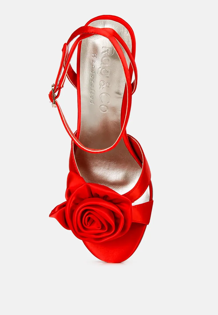 Chaumet Rose Bow Embellished Sandals