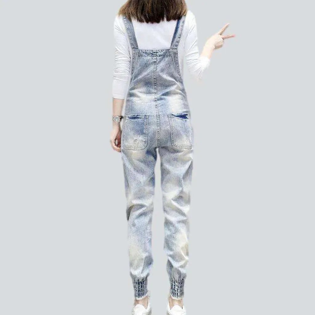 Chic y2k painted jeans overall for ladies