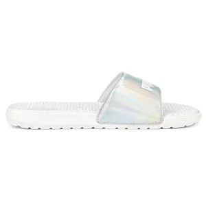 Cool Cat Distressed Metallic Slide Sandals