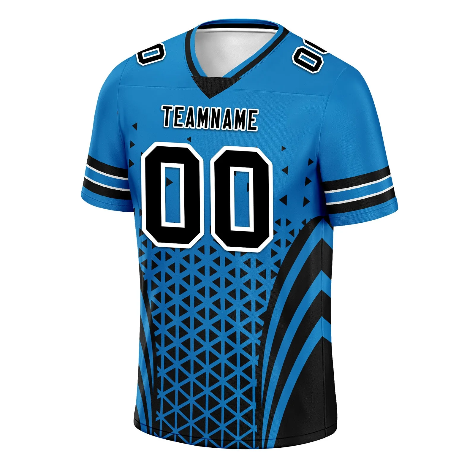 Custom Blue Black North Carolina Football Jersey and Sports Shoes Combo Offer Personalized Combo ZH-D023031-5