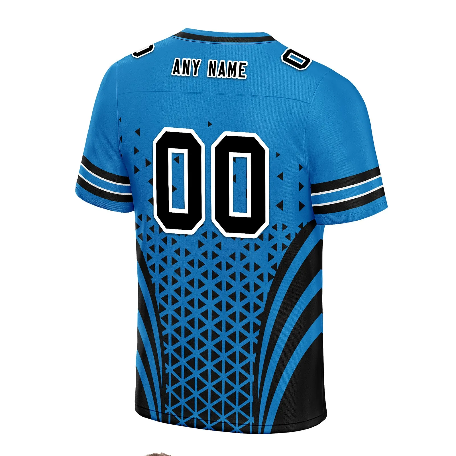 Custom Blue Black North Carolina Football Jersey and Sports Shoes Combo Offer Personalized Combo ZH-D023031-5