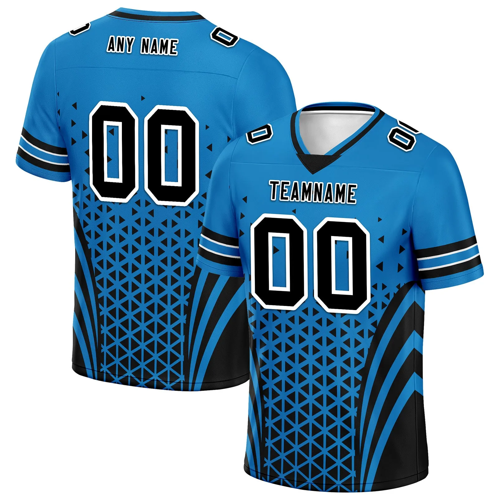 Custom Blue Black North Carolina Football Jersey and Sports Shoes Combo Offer Personalized Combo ZH-D023031-5