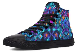 Cyan Convergence High Top Shoes