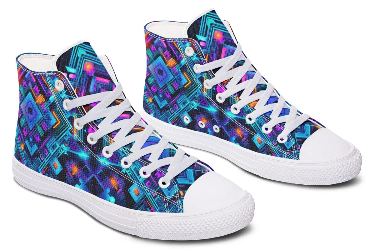 Cyan Convergence High Top Shoes