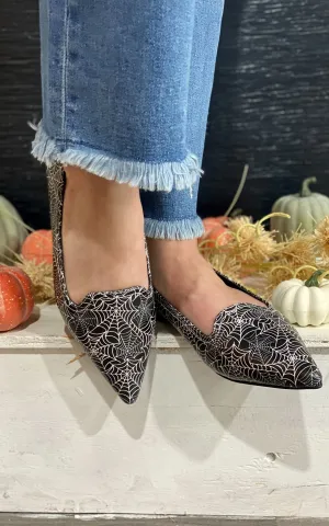 Dagger Spiderweb Ballet Flat Shoes- StrangeCvlt | FINAL SALE *