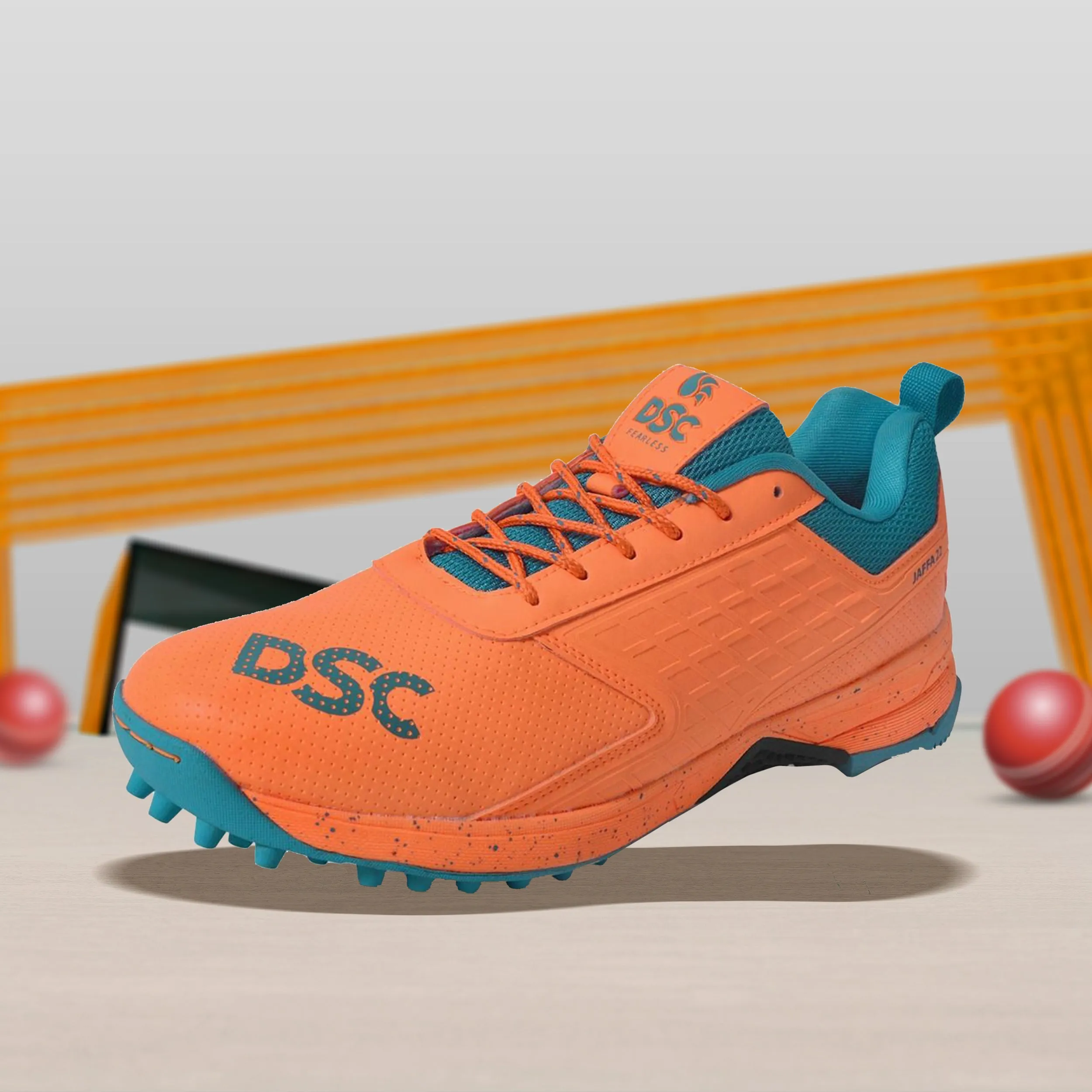 DSC Jaffa 22 Cricket Spike Shoes - Orange - DOD