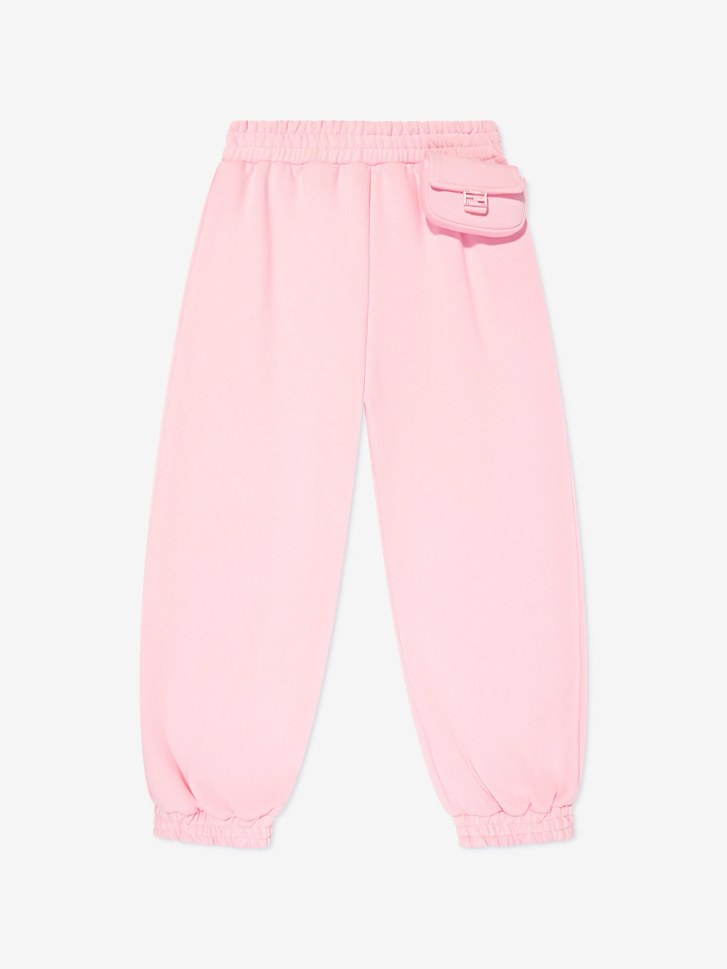 Fendi Girls Logo Joggers in Pink