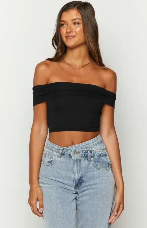 Hadley Off The Shoulder Rose Crop Top