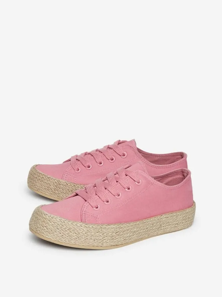 LUNA BLU Coral Woven Pattern Sneakers