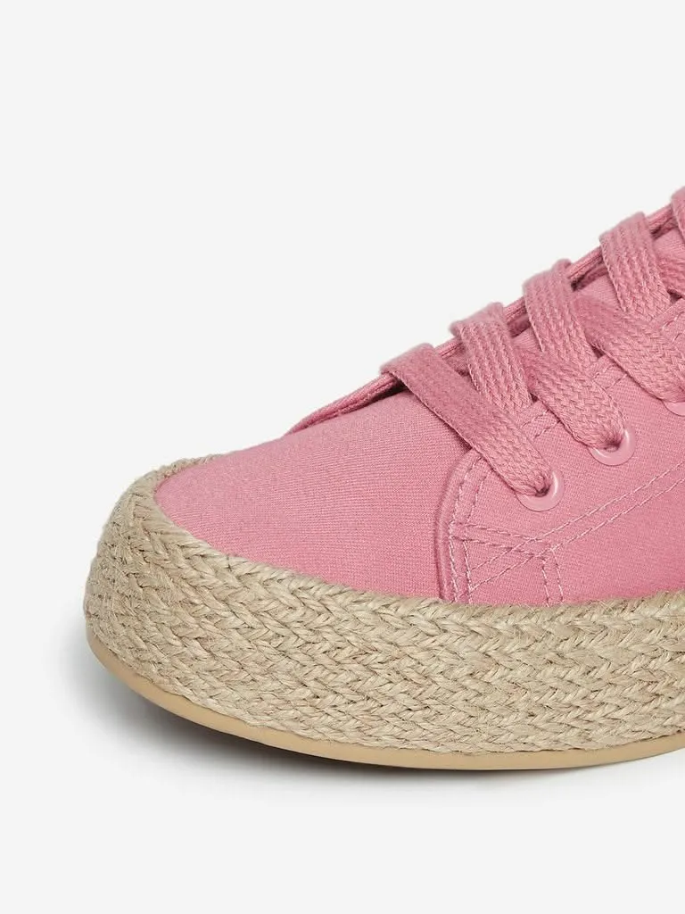 LUNA BLU Coral Woven Pattern Sneakers