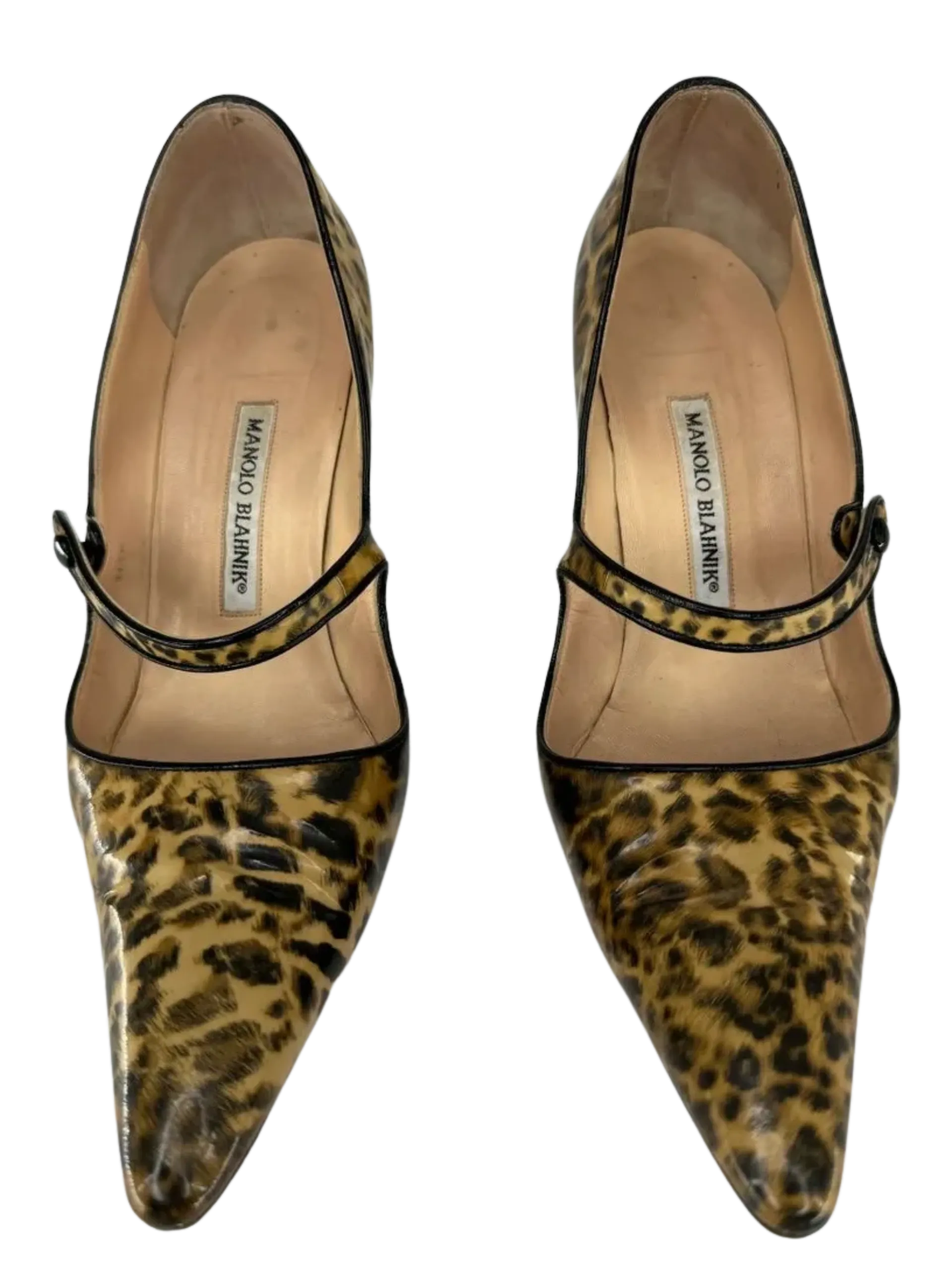 Manolo Blahnik Leopard Mary Janes