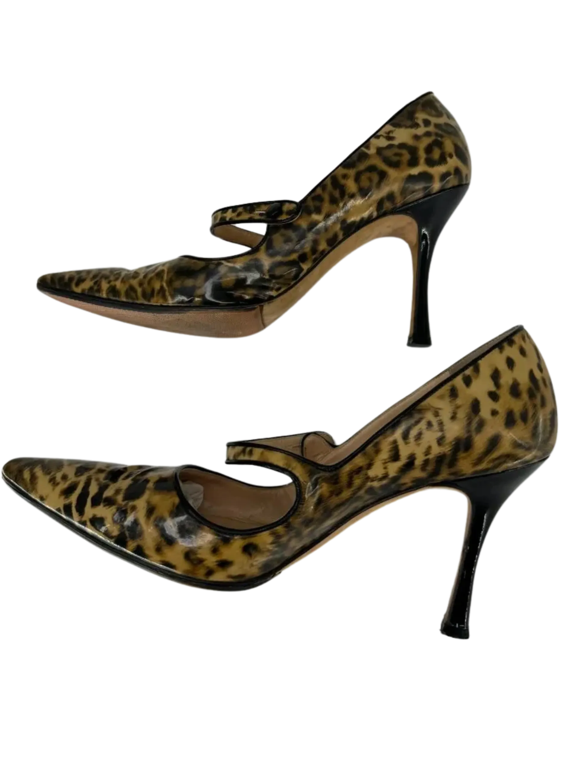 Manolo Blahnik Leopard Mary Janes