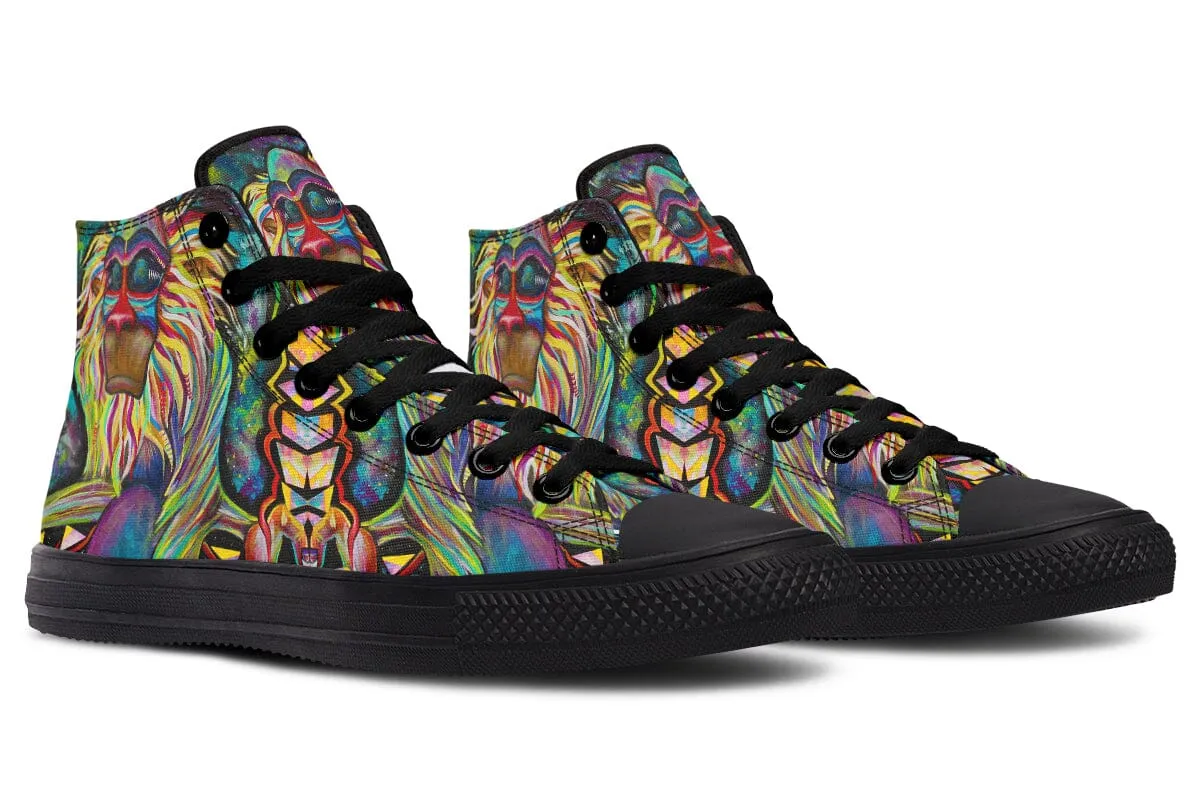 Meditating Rafiki High Top Shoes