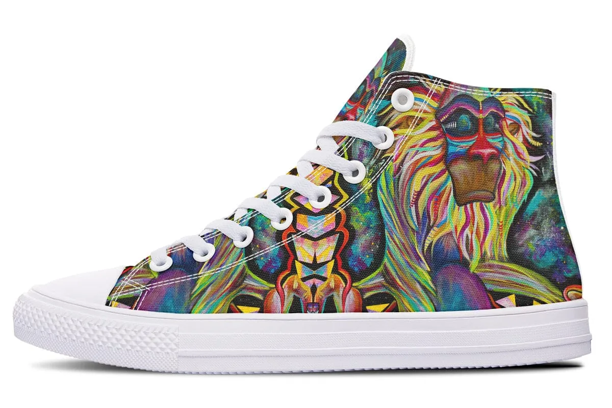 Meditating Rafiki High Top Shoes