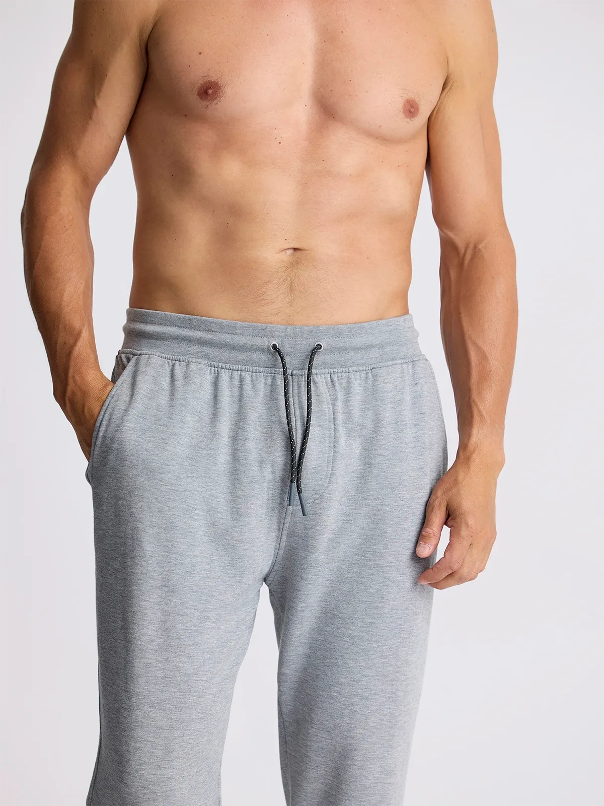 Men's Bamboo Lightweight Fleece Jogger - Heather Grey