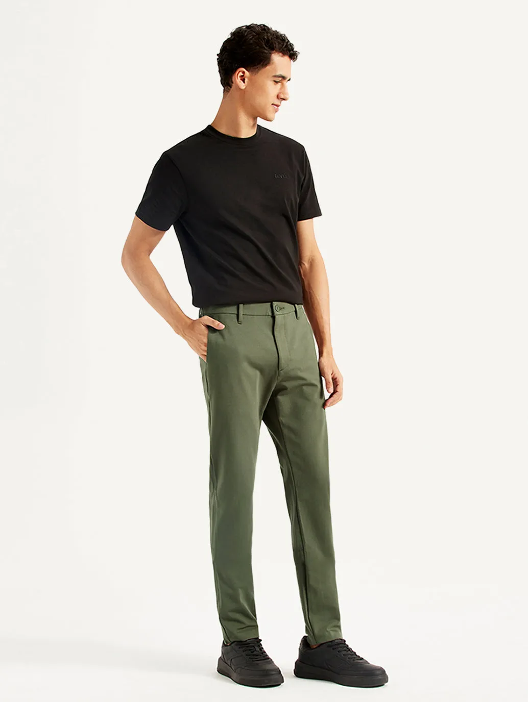 Men's Olive Slim Fit Tech Pant Chinos