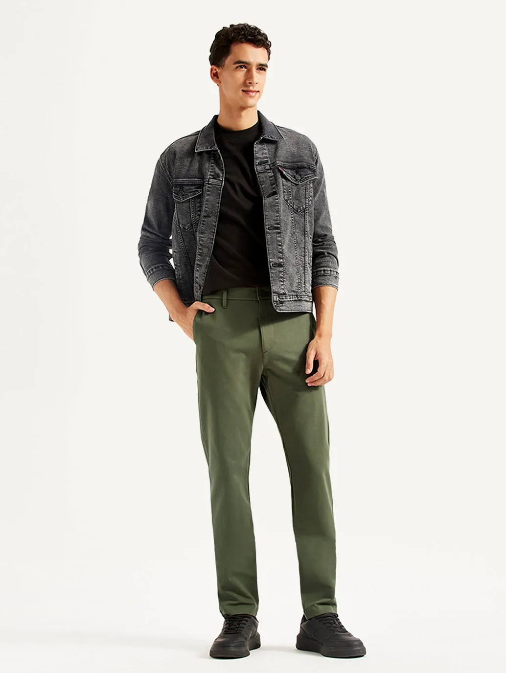 Men's Olive Slim Fit Tech Pant Chinos