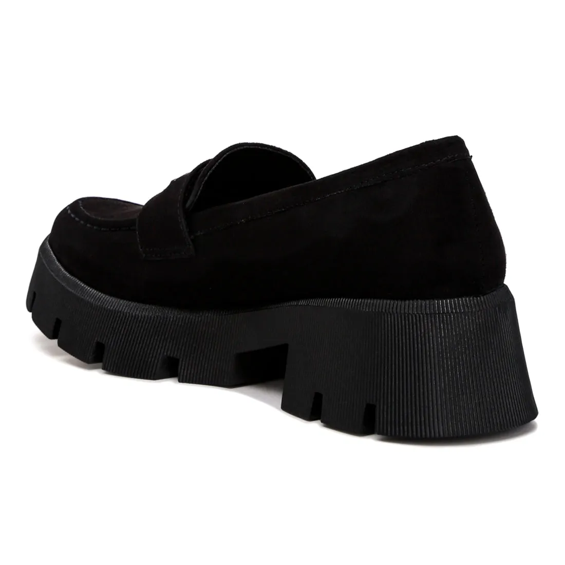 Micro Suede Chunky Loafers