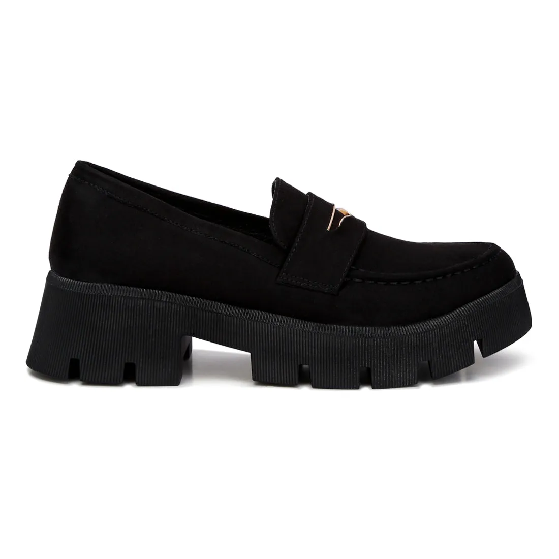 Micro Suede Chunky Loafers