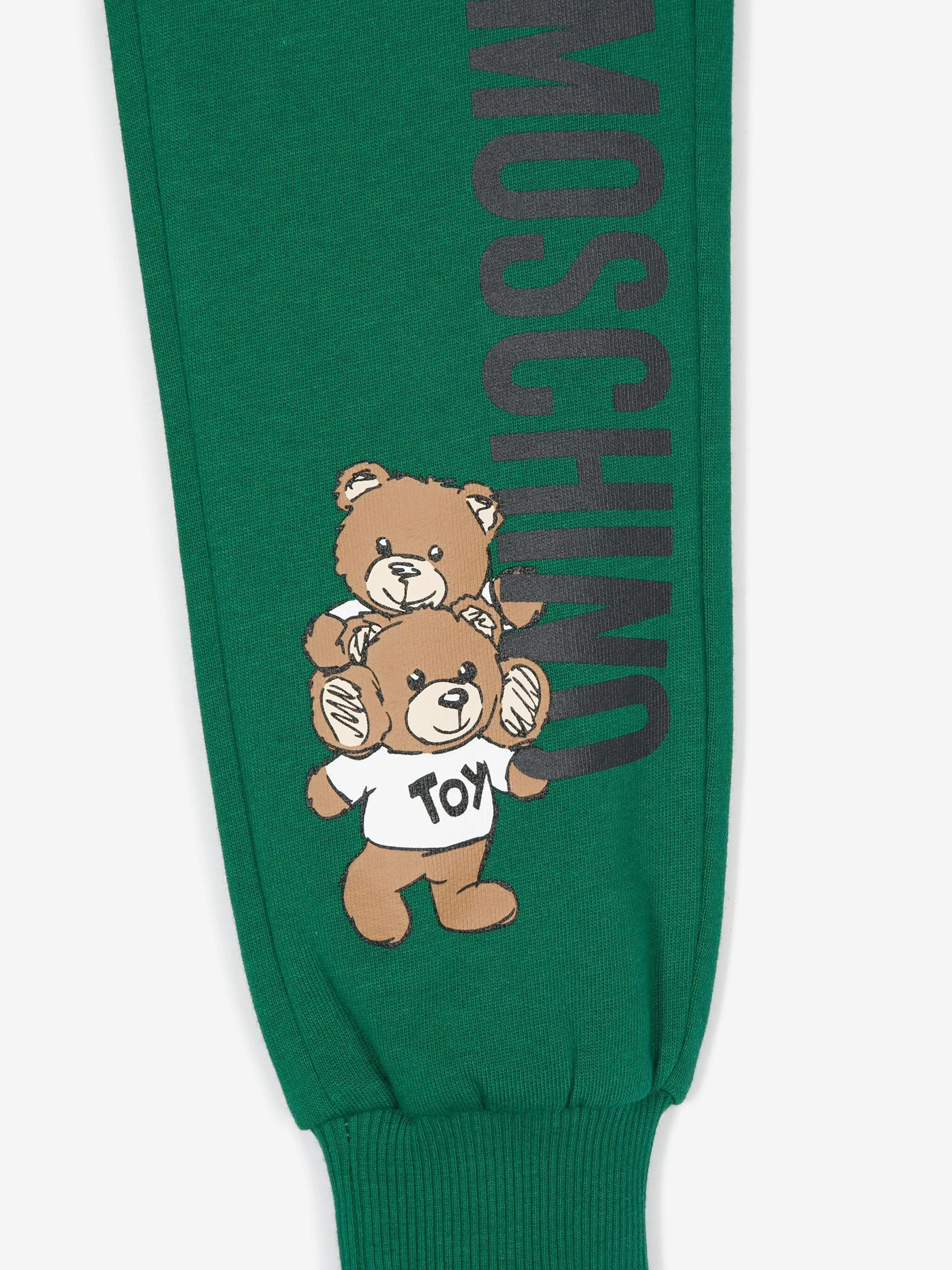 Moschino Kids Teddy Bear Logo Joggers in Green