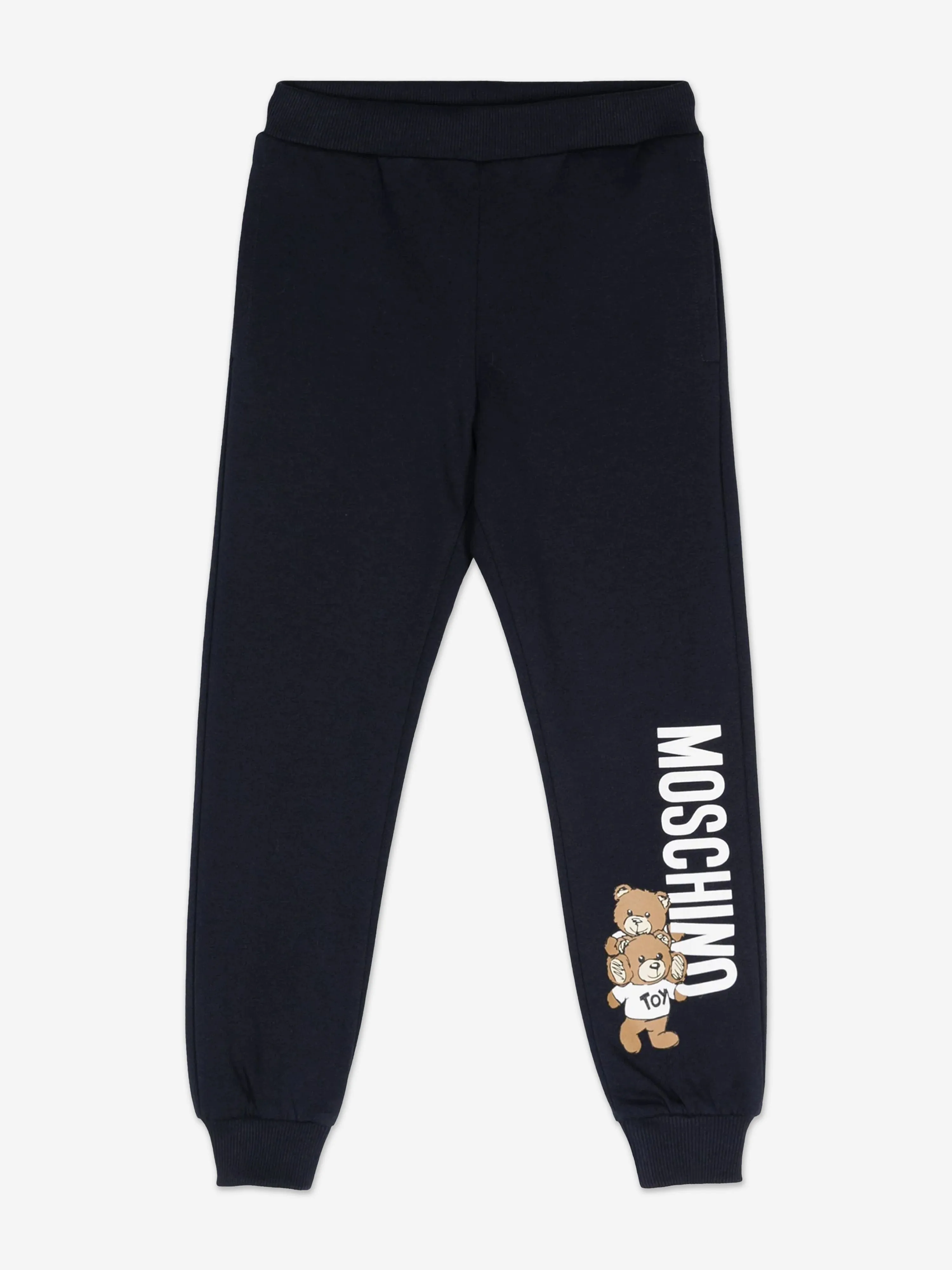 Moschino Kids Teddy Bear Logo Joggers in Navy