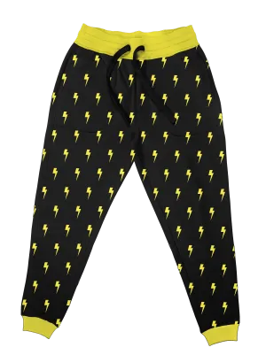 Neon Yellow Bolt Unisex Joggers