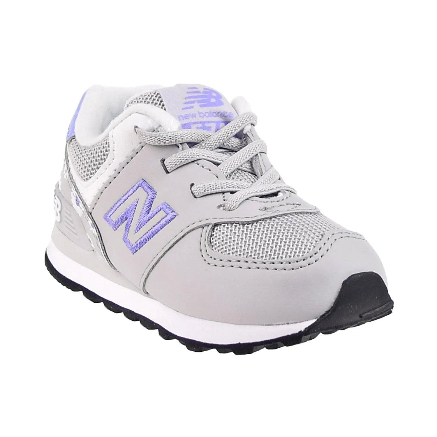 New Balance 574 Bungee Toddler's Shoes White-Grey-Purple