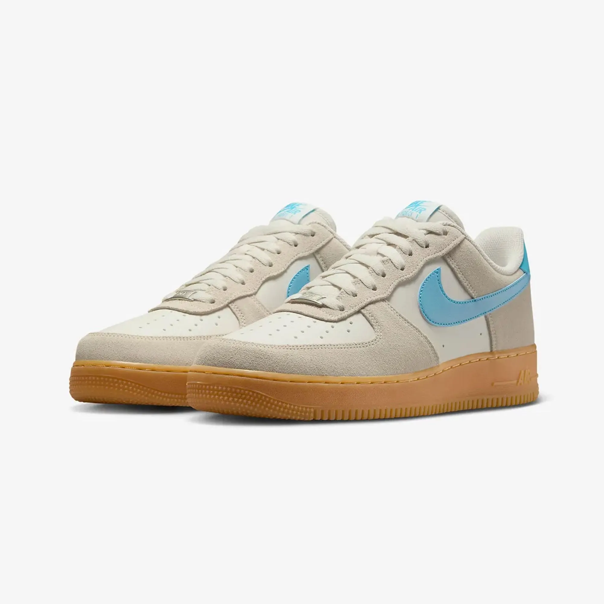 NIKE | AIR FORCE 1 '07 LV8 { PHANTOM/BALTIC BLUE-GUM YELLOW