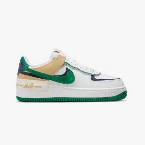 Nike | WMN'S AIR FORCE 1 SHADOW  { WHITE/MIDNIGHT NAVY-MALACHITE-SESAME