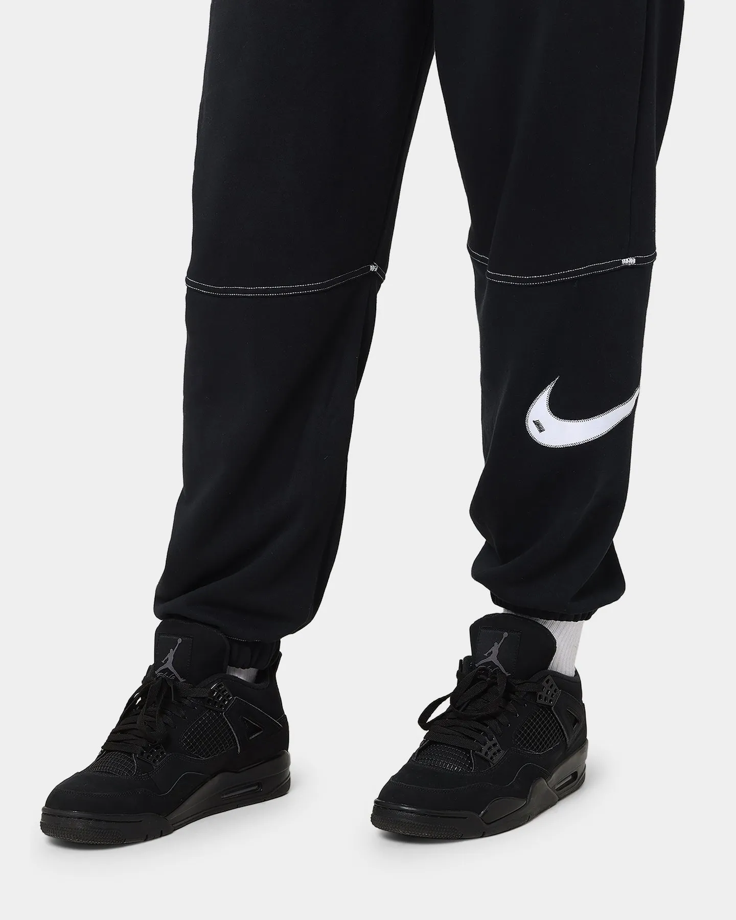 Nike Women's Sportswear Swoosh High-Rise Joggers Black/Black/Black