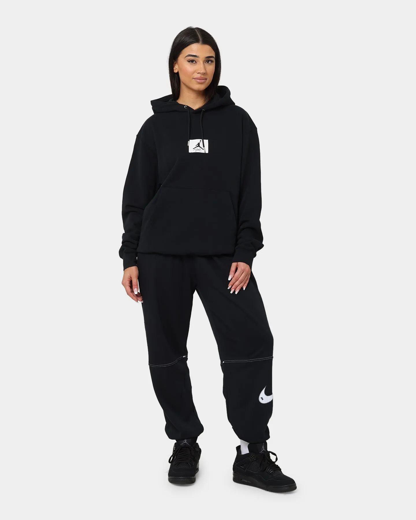 Nike Women's Sportswear Swoosh High-Rise Joggers Black/Black/Black