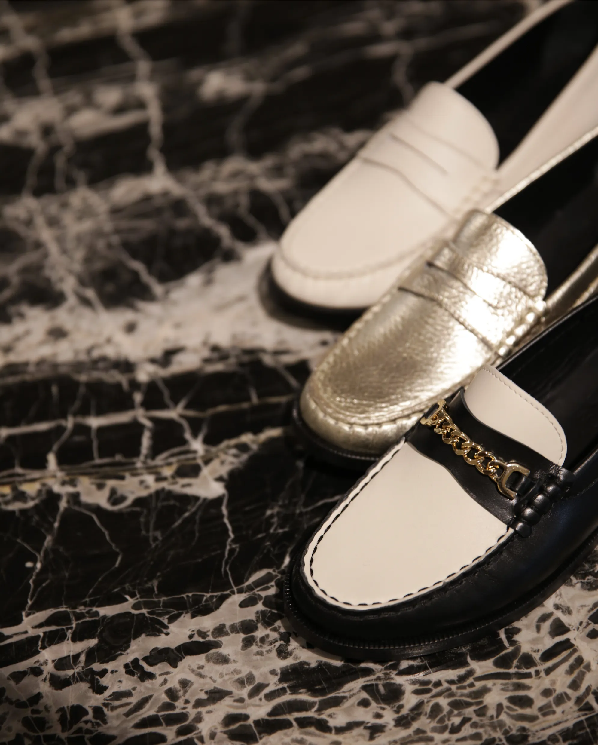 Penny Loafer in Black & White