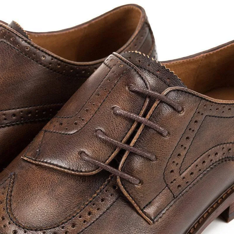 Premium Genuine Leather Sidewing Shoes for Men | Handcrafted Footwear by Mandujour