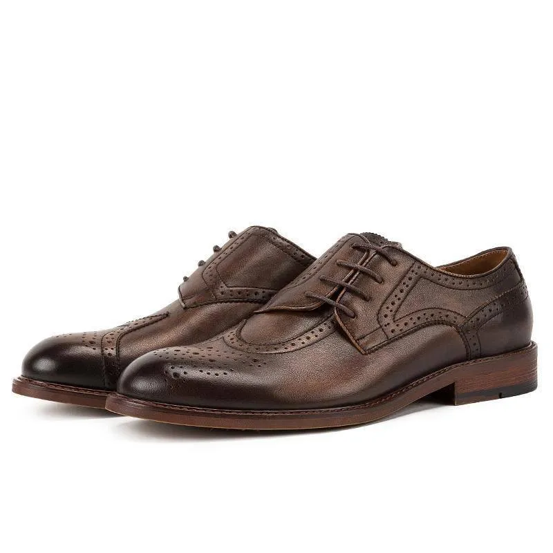 Premium Genuine Leather Sidewing Shoes for Men | Handcrafted Footwear by Mandujour