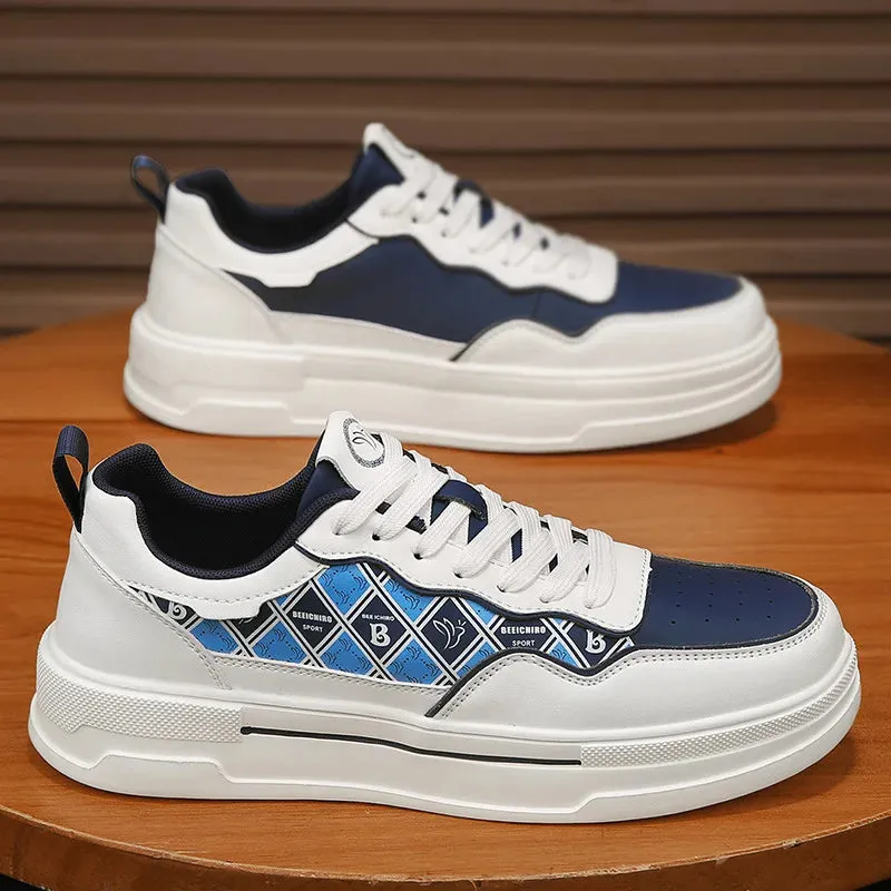 Printed Pattern Checked Flat Sneakers